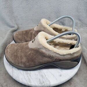 Merrell Shoes Womens Size 6.5 Encore Brown Suede Slip On Clogs